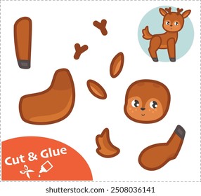 Cut and Glue Worksheet - Christmas deer