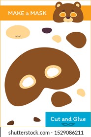 Cut and Glue Worksheet - Make a Mask - Bear