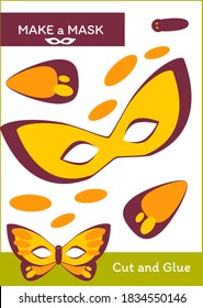 Cut and Glue Worksheet - Make a Mask - Butterfly