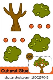 Cut and Glue Worksheet - Orange Tree