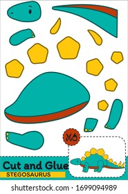 Cut and Glue Worksheet - Stegosaurus