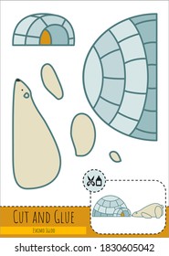 Cut and Glue Worksheet - Traditional buildings around the world - Eskimo Igloo