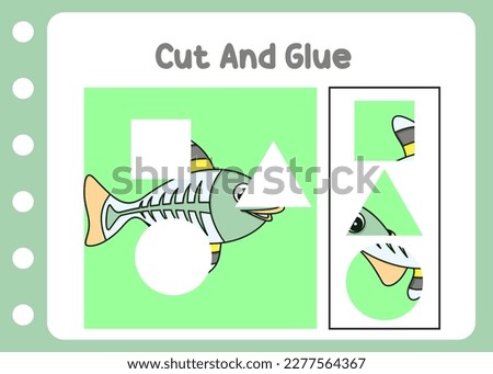 cut and glue x fish kids game