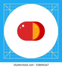 Cut Gouda Cheese Wheel Icon