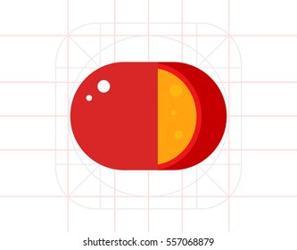 Cut Gouda Cheese Wheel Icon