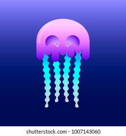 Cut gradient jellyfish