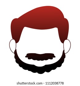 Cut grandfather faceless cartoon red lines
