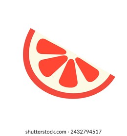 Cut grapefruit isolated on white background