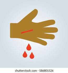 cut hand icon.