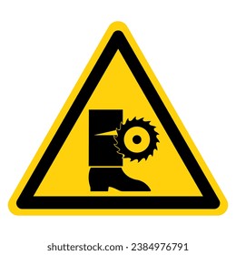 Cut Hazard Leg Symbol Sign, Vector Illustration, Isolate On White Background Label .EPS10