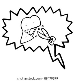 Cartoon mit scharfem Herzschlag