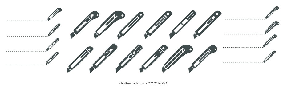 cut here cutter vector illustration