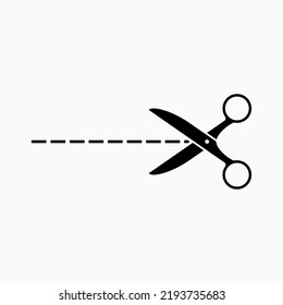 Cut Here Icon. Snip Symbol - Vector.