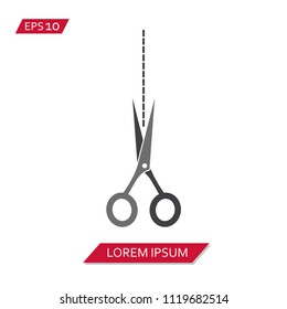 cut here vector icon symbol