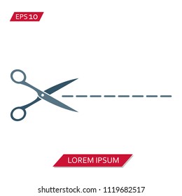 cut here vector icon symbol