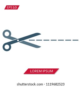 cut here vector icon symbol