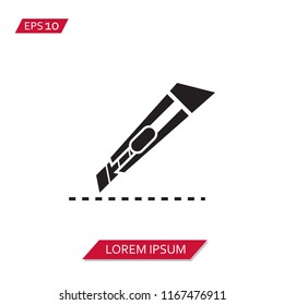cut here vector icon symbol