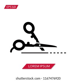 cut here vector icon symbol