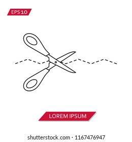 cut here vector icon symbol