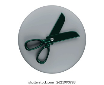  Icono de corte Ilustración 3D Render