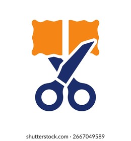 Cut Icon color glyph Vector Illustration