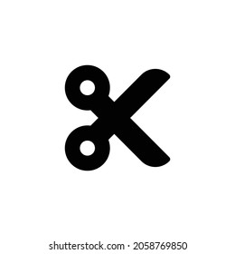 cut Icon. Flat style design isolated on white background. Vector illustration