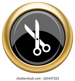 Cut icon. Internet button on white  background. EPS10 Vector. 