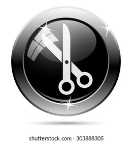 Cut icon. Internet button on white background. EPS10 vector 