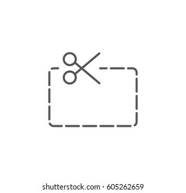 Cut icon. Linear style. Isolated vector.