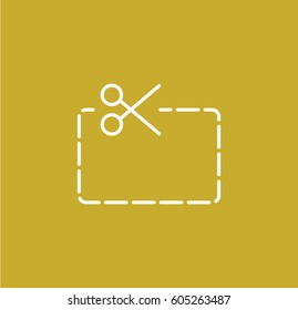 Cut icon. Linear style. Isolated vector.