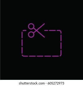 Cut icon. Linear style. Isolated vector.