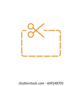Cut icon. Linear style. Isolated vector.