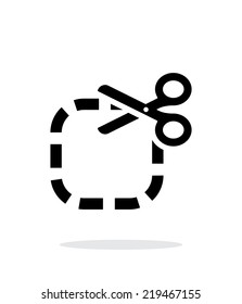 Cut icon on white background. Vector illustration.