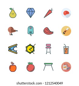cut icon set. vector set about juice, stapler, handcraft and chair icons set.