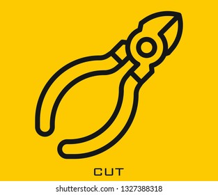 Cut icon sign