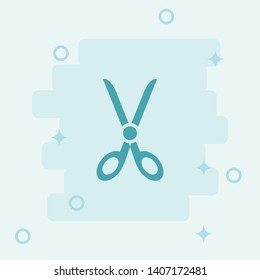 Cut Icon. Simple icon, blue colored icon illustration.