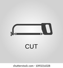 Cut icon. Cut symbol. Flat design. Stock - Vector illustration