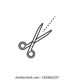 cut icon vector
