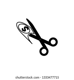 cut icon vector