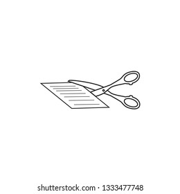 cut icon vector