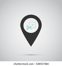 cut icon. vector illustration