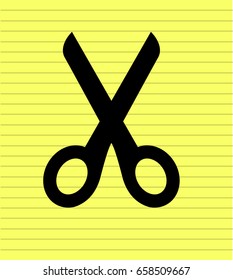 cut icon yellow