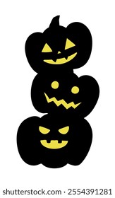 cut illustration of jack-o-lantern silhouette