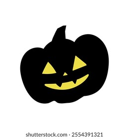 cut illustration of jack-o-lantern silhouette