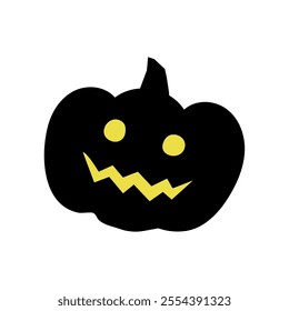 cut illustration of jack-o-lantern silhouette