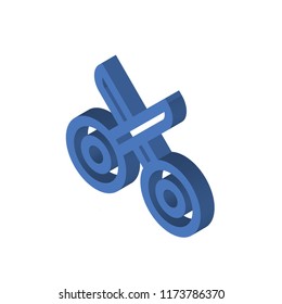 Cut isometric left top view 3D icon