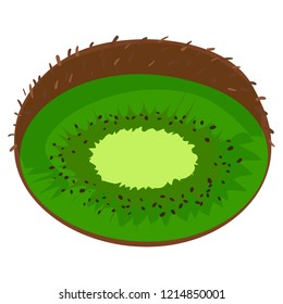 Cut kiwi icon. Cartoon of cut kiwi vector icon for web design isolated on white background