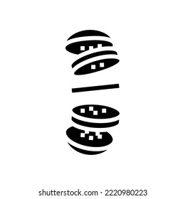 cut kiwi ingredient glyph icon vector. cut kiwi ingredient sign. isolated symbol illustration