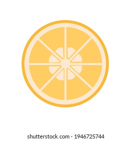 Cut lemon - a healthy natural fruit on an isolated background. Vector illustration.