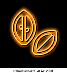 cut lemon neon light sign vector. cut lemon illustration